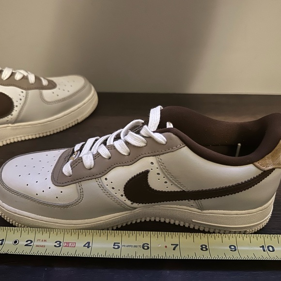 NIKE AIR FORCE 1 CACAO WOW SAIL KHAKI SNEAKERS; SIZE Youth 7 (women 8.5) - Picture 16 of 16